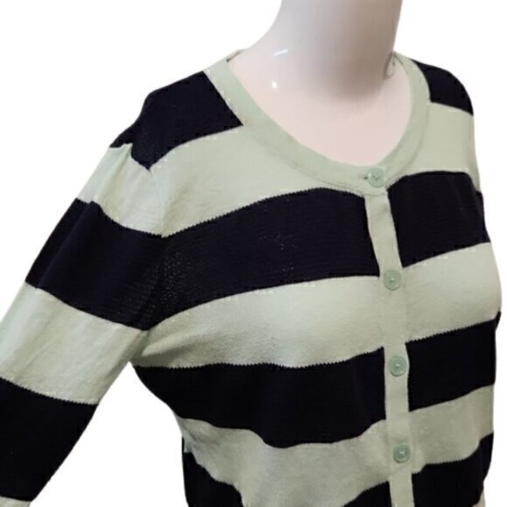 [Merona] Green & Blue Striped sweater